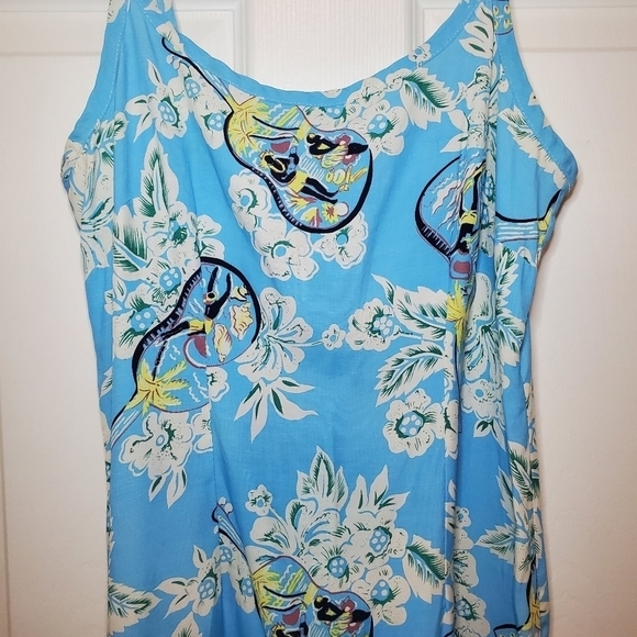 Hilo Hattie Dress Womans Sz 4 Hawaiian Tropical Sleeveless Guitar Surf Aloha - Picture 2 of 10